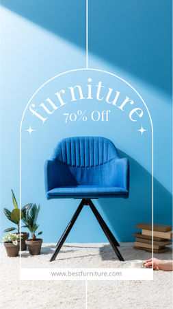 Designvorlage Discount Offer on Furniture für Instagram Story