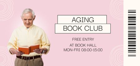 Book Club for Seniors People Coupon Din Large tervezősablon