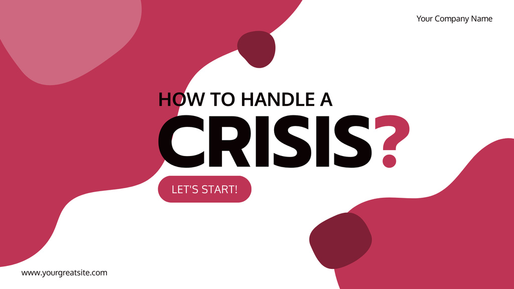 Platilla de diseño Tips How to Handle Company Crisis Presentation Wide