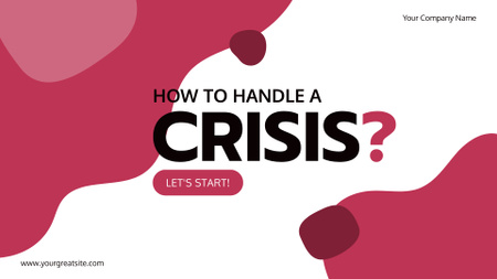 Template di design Suggerimenti su come gestire la crisi aziendale Presentation Wide