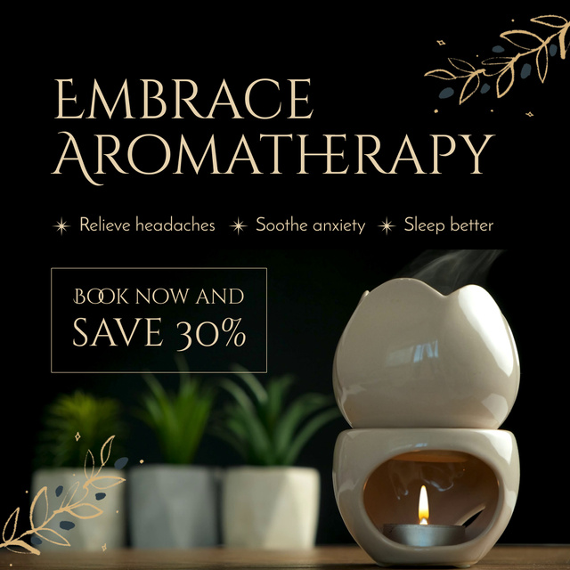 Top-notch Aromatherapy Sessions At Discounted Rates Animated Post Design Template