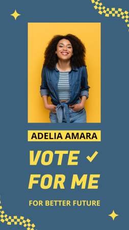 Voting for New African American Leader Instagram Story Design Template
