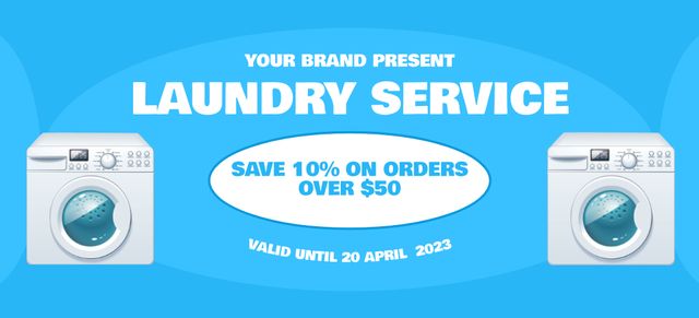 Template di design Premium Solutions for Laundry Services Coupon 3.75x8.25in