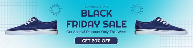 Template di design Black Friday Sale of Shoes Twitter