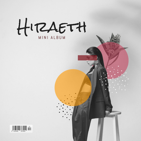 Zenei album promóciója stílusos lánnyal Album Cover tervezősablon