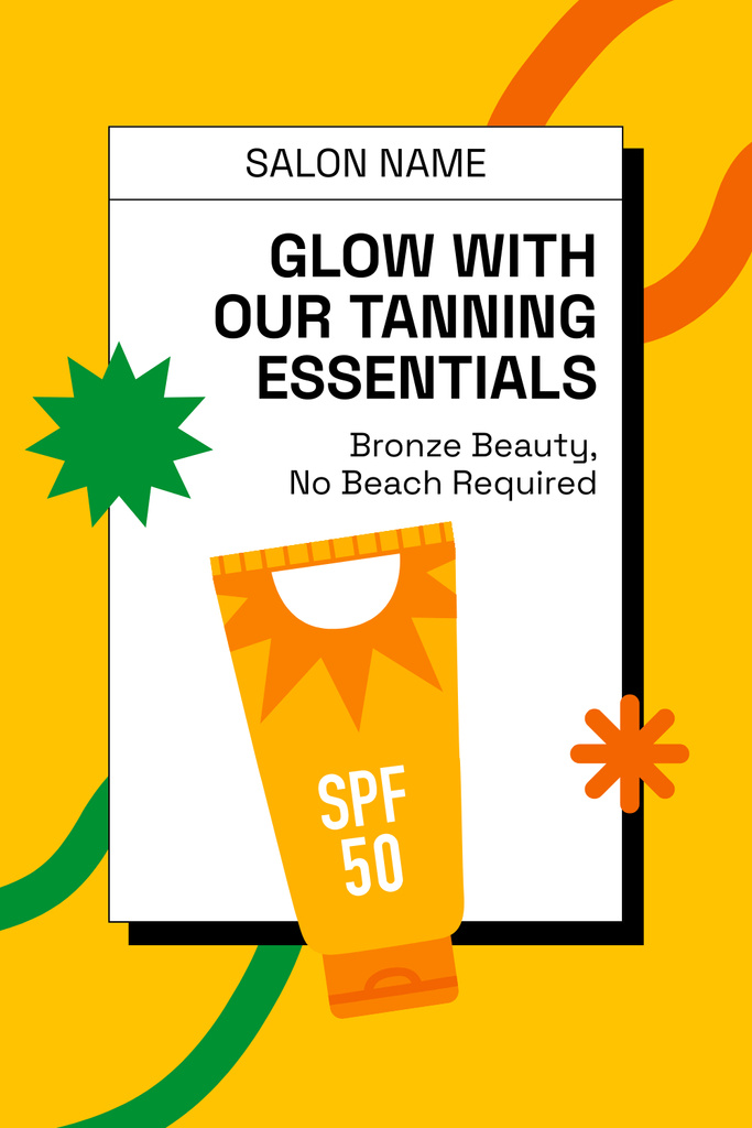 Template di design Tanning Essential Products Sale Pinterest