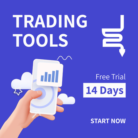 Access to Trading Tools with Free Promotional Trial Animated Post Design Template