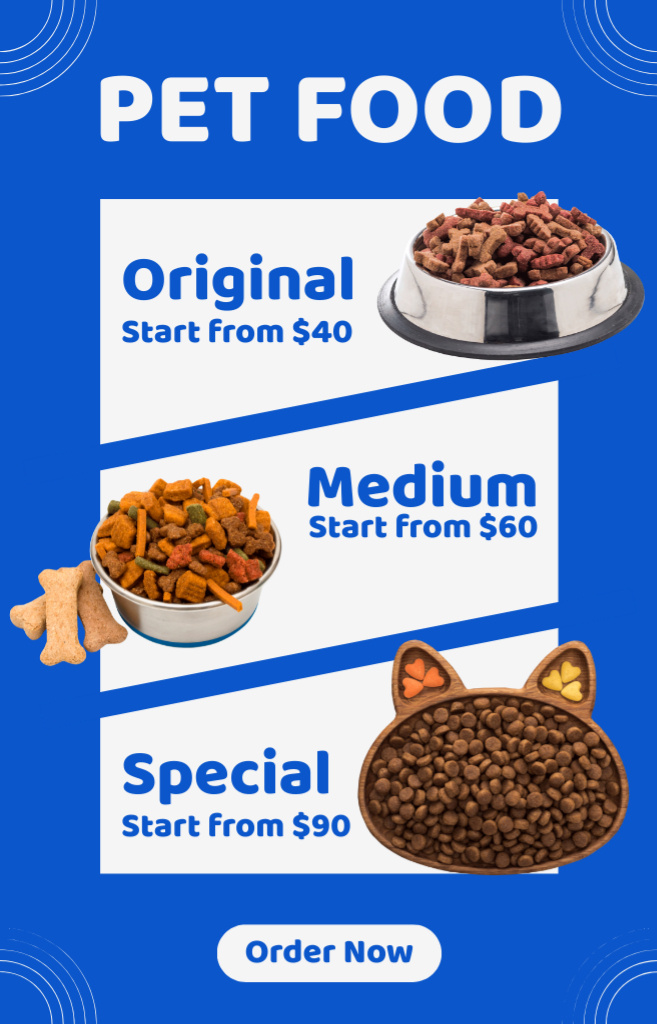 Pet Food Assortment on Blue IGTV Cover Design Template