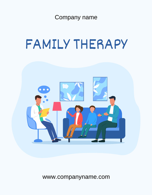 Family on Therapy T-Shirt Tasarım Şablonu