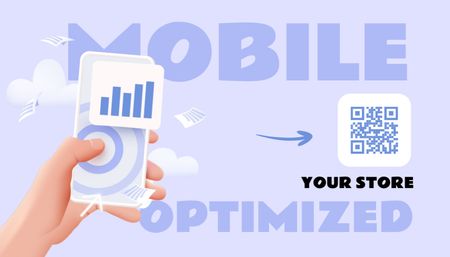 Mobile Application for Work Optimization Business Card US Design Template