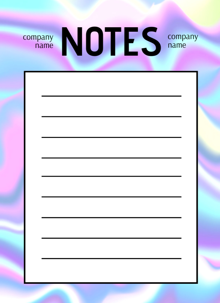 Personal Routine Tracker With Bright Gradient Notepad 4x5.5in Design Template