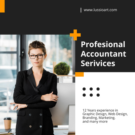 Professional Accounting Services Advertising Instagram Design Template