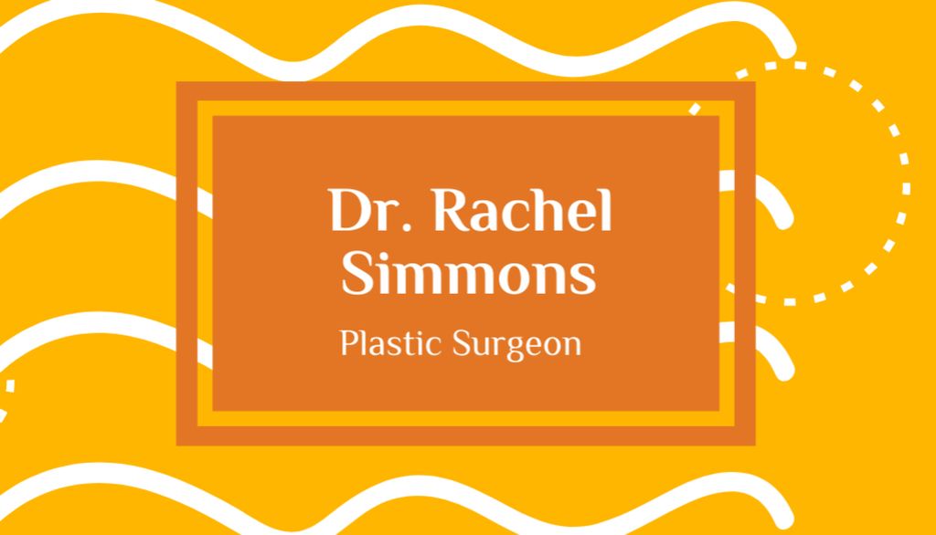 Modèle de visuel Plastic Surgeon Contact Card - Business Card US