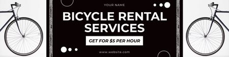 Bicycle Rental Services Proposition on Black Twitter – шаблон для дизайна