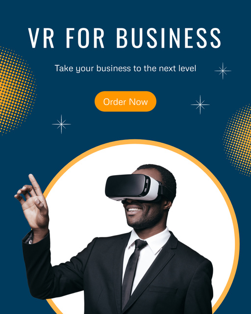 Offer of VR Gear fro Business Instagram Post Vertical Design Template