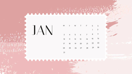 Colorful Paint blots in pink tones Calendar – шаблон для дизайну