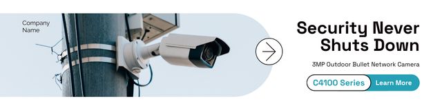 Security Cameras for Outdoor Surveillance LinkedIn Cover Design Template