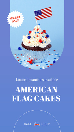 USA Independence Day Desserts Offer Instagram Video Storyデザインテンプレート