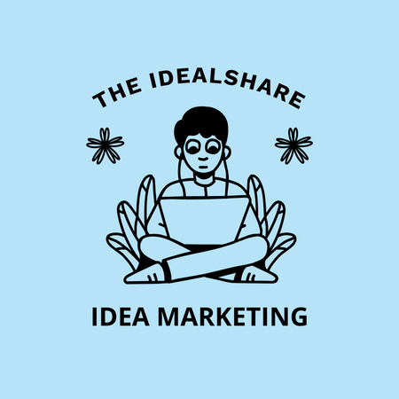 Template di design Il giovane specialista suggerisce idee di marketing per il business Animated Logo