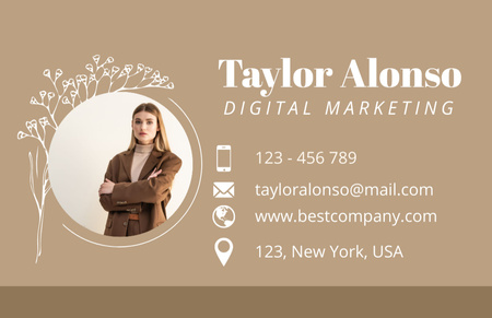 Digital Marketing Specialist Introductory Card Business Card 85x55mm Design Template