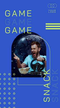 Designvorlage Game Snacks Ad für TikTok Video