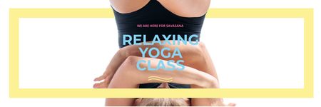 Modèle de visuel cours de yoga relaxant offre - Email header