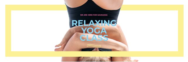 Relaxing yoga class offer Email headerデザインテンプレート