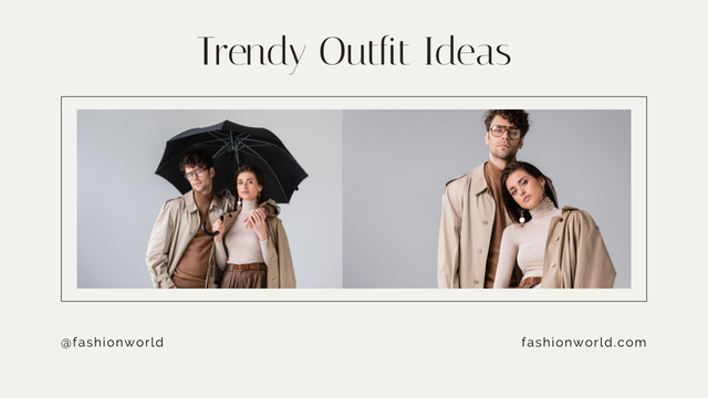 Stylish Couple for Trendy Outfit Ideas Youtube Thumbnail Design Template