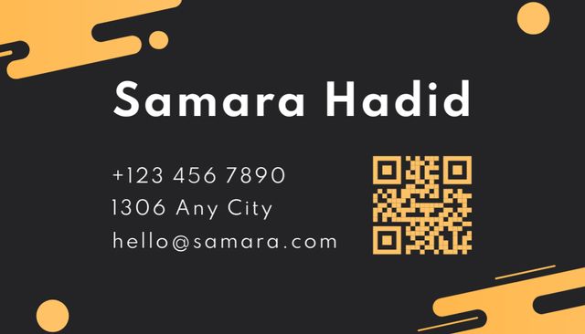 Services of Coding Teacher Offer on Black Business Card USデザインテンプレート