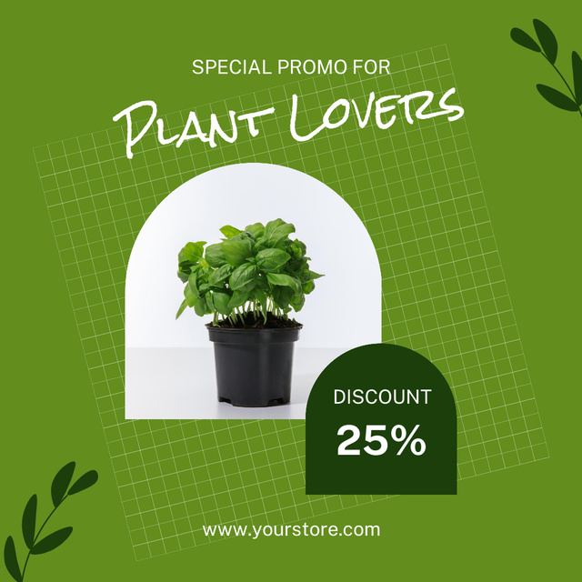 Greens In Pot With Discount Instagram Design Template
