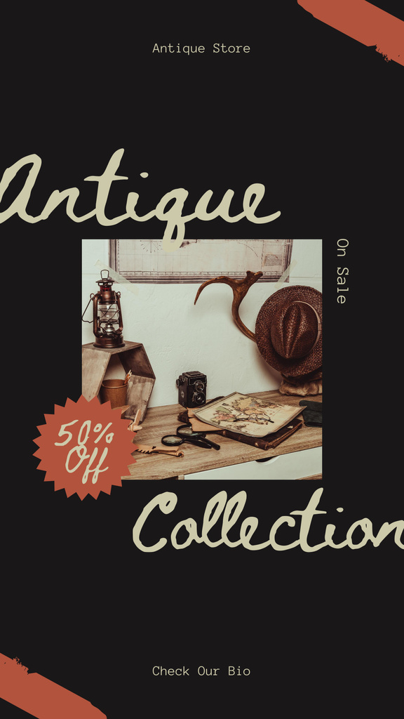 Szablon projektu Antique Home Stuff Collection At Reduced Price Instagram Story