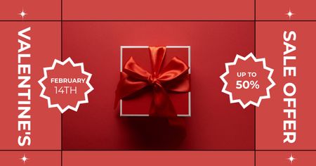 Valentine's Day Gift Sale Holiday Offer Facebook AD Design Template