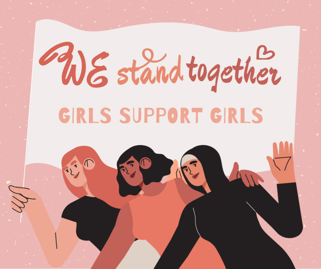 Ontwerpsjabloon van Facebook van Sisterhood Promotion with Diverse Women