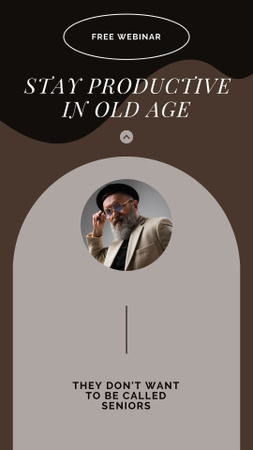 Безкоштовний вебінар про продуктивність для літніх людей Instagram Story – шаблон для дизайну