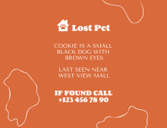 Advertising about Missing Black Dog on Orange