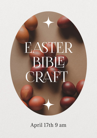 Easter Holiday Celebration Announcement Poster Design Template