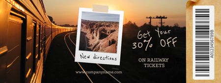 Train Trip with Offer of Discount Coupon Design Template