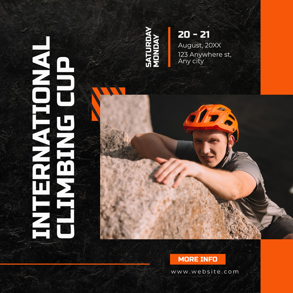 International Climbing Cup  Instagram Design Template