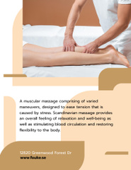 Massage Therapy Service Offer with Man and Woman