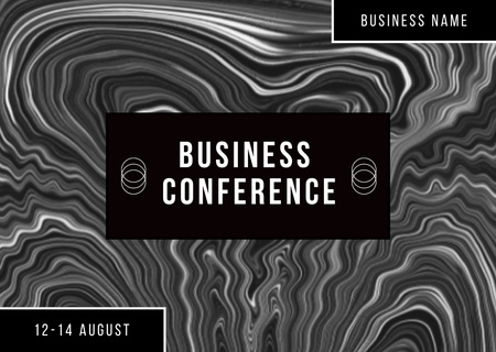 Business Conference Announcement Card tervezősablon