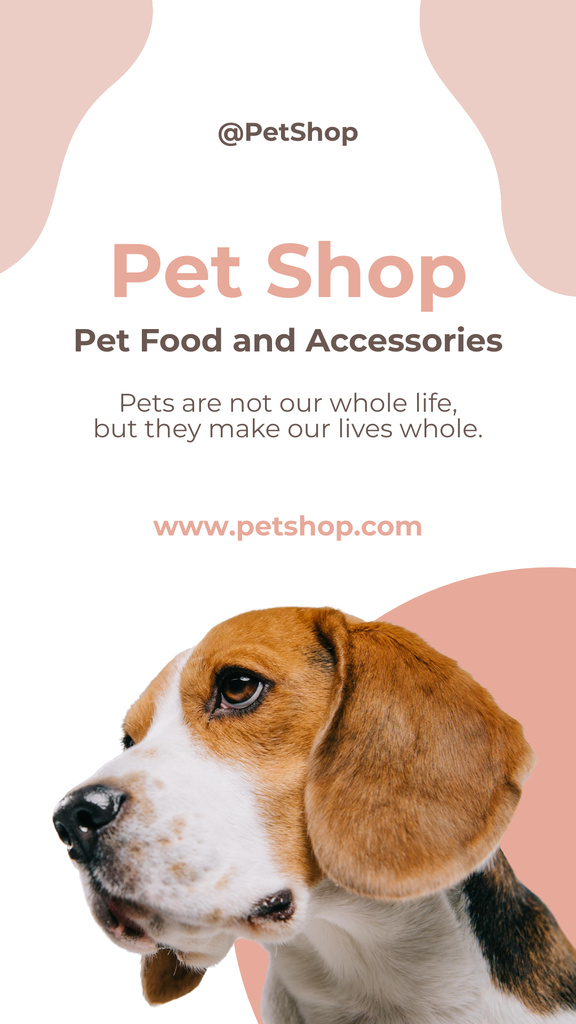 Pet Food and Accessories Sale Ad Instagram Story – шаблон для дизайну