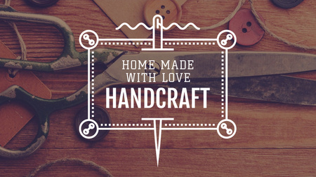 Handcrafted Goods Store Ad Title 1680x945px Design Template