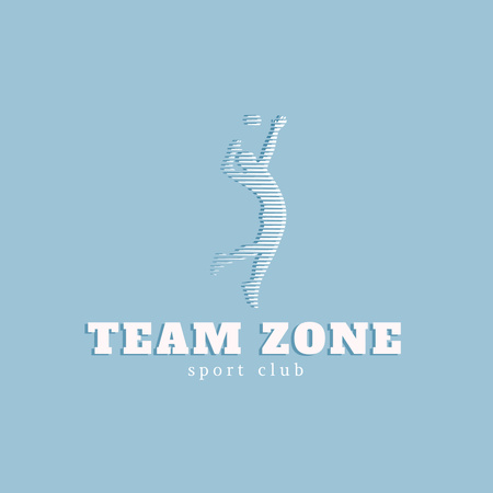 Plantilla de diseño de Sport Club Emblem with Sportsman Logo 