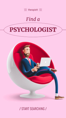 Psychotherapist Services Offer on Pink Instagram Story Design Template