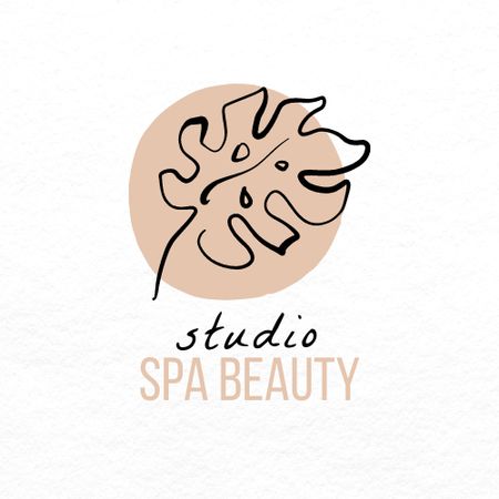 Beauty and Spa Salon Ad Logoデザインテンプレート