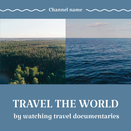 Platilla de diseño Travel Channel Promotion Animated Post