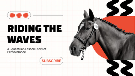 Ontwerpsjabloon van Youtube Thumbnail van Fascinerende geschiedenis van paardensportlessen