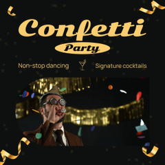 Incredible Confetti New Year Party Announcement
