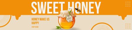 Offer of Sweet Honey Ebay Store Billboard Design Template