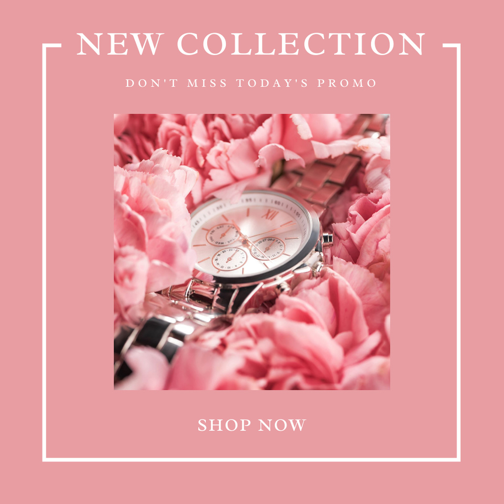 Plantilla de diseño de New Collection of Wrist Watches Instagram 